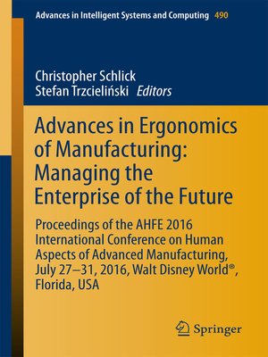 cover image of Advances in Ergonomics of  Manufacturing